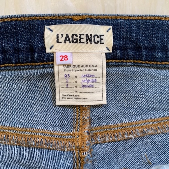 L’AGENCE Jordan Ripped Crop Bootcut Jeans - Picture 7 of 8